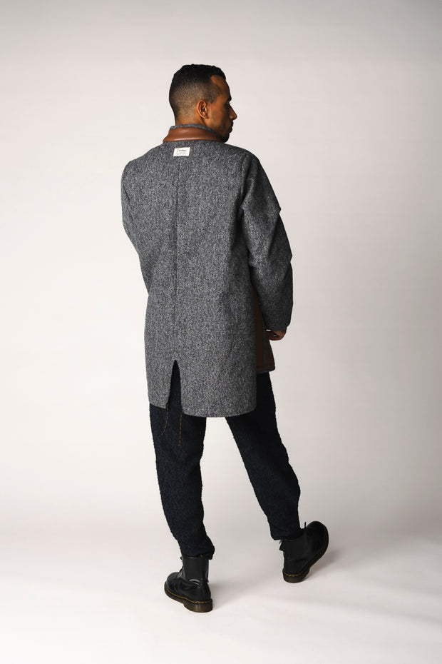 Wool and Eco-leather Coat - New York (GENDERLESS)